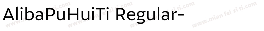 AlibaPuHuiTi Regular字体转换
